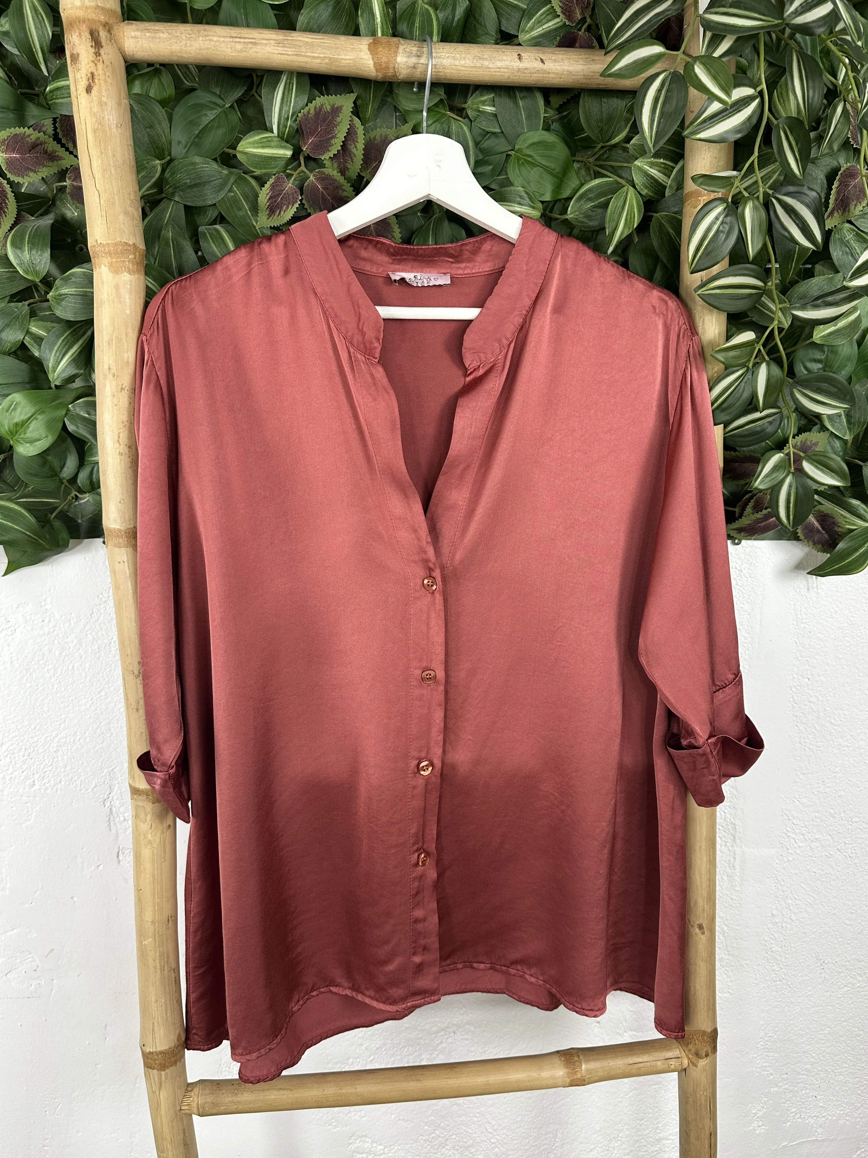 CAMISA SATINADA CUELLO MAO - Image 12