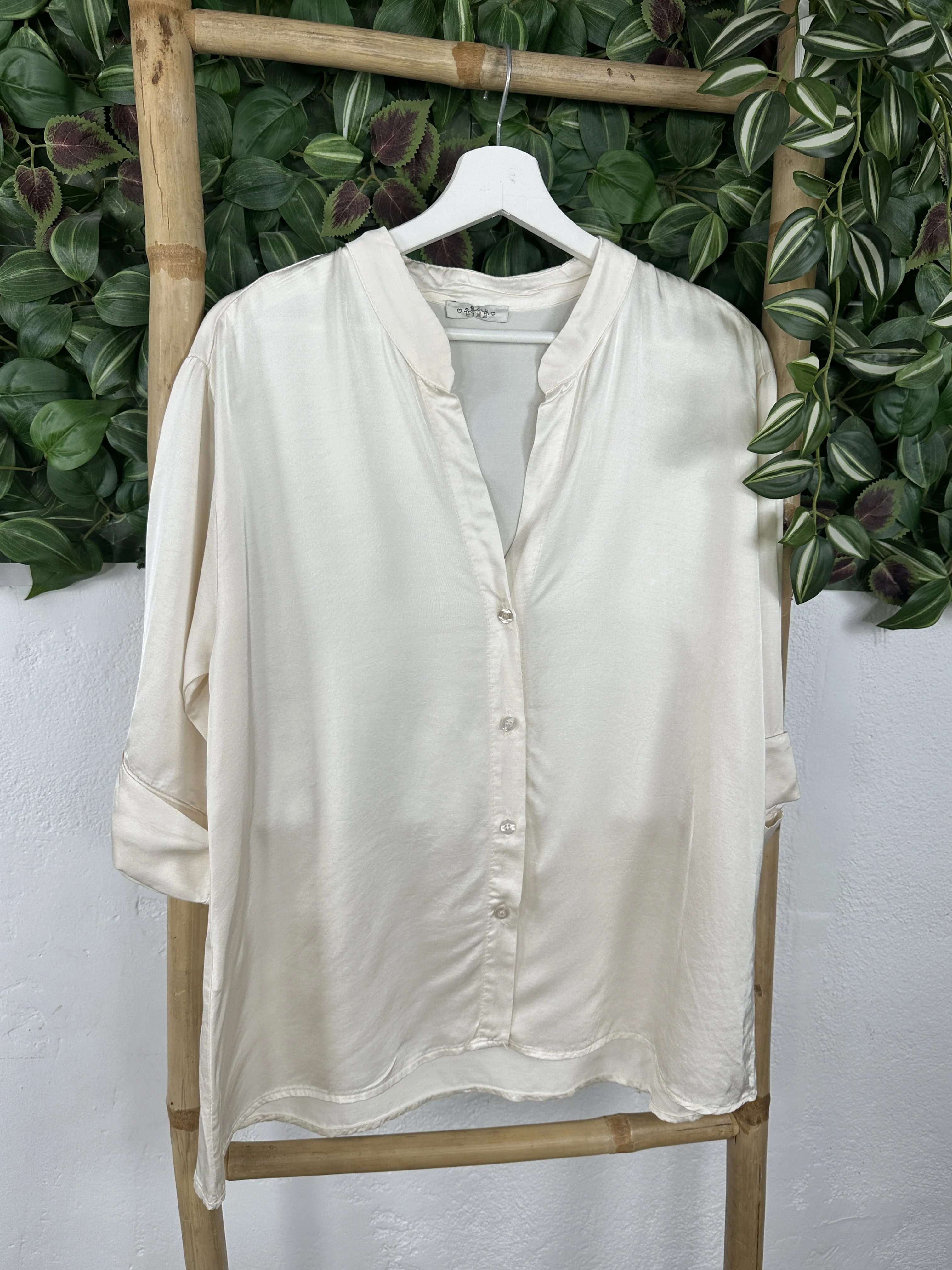 CAMISA SATINADA CUELLO MAO - Image 13