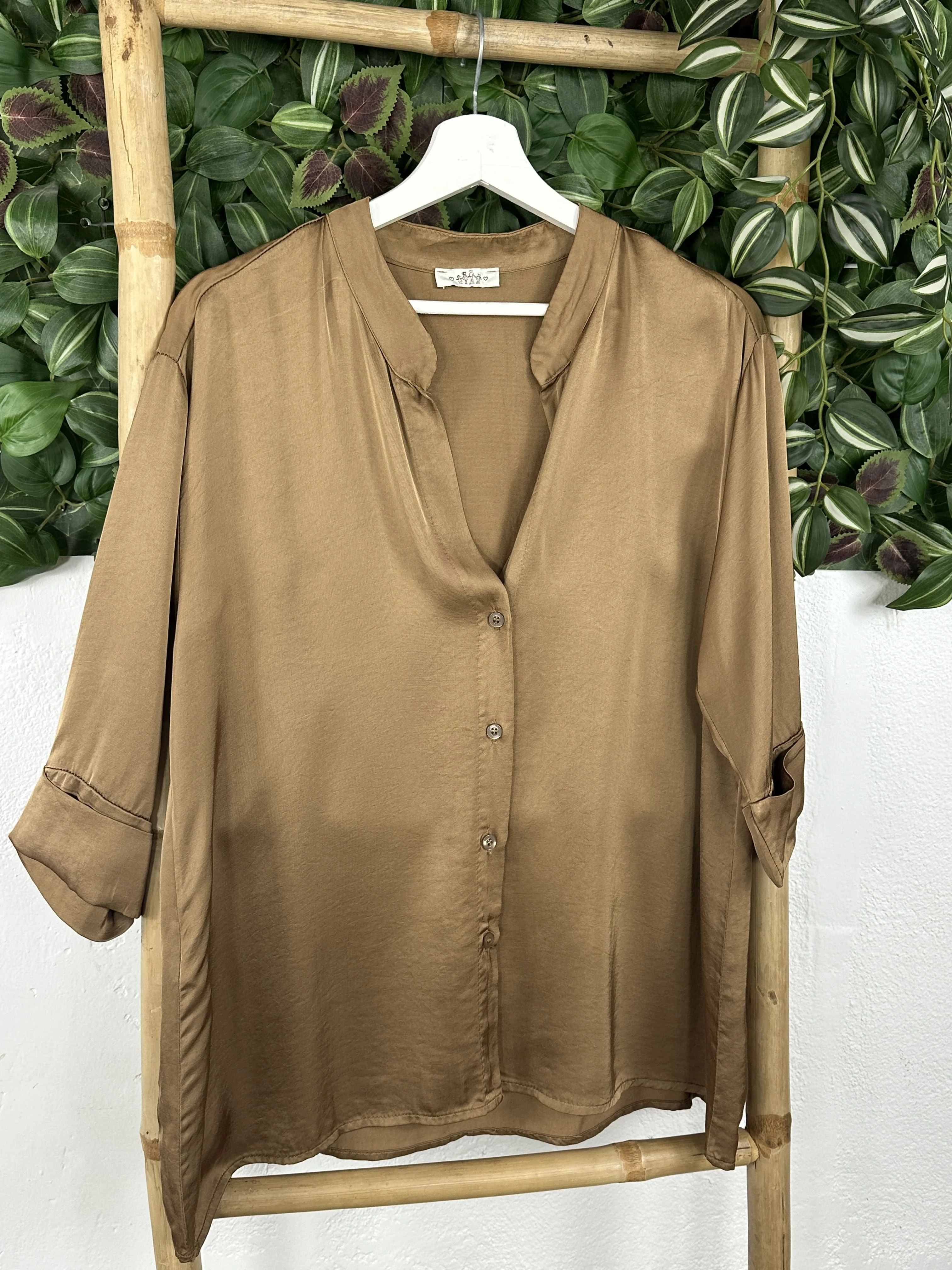CAMISA SATINADA CUELLO MAO - Image 15