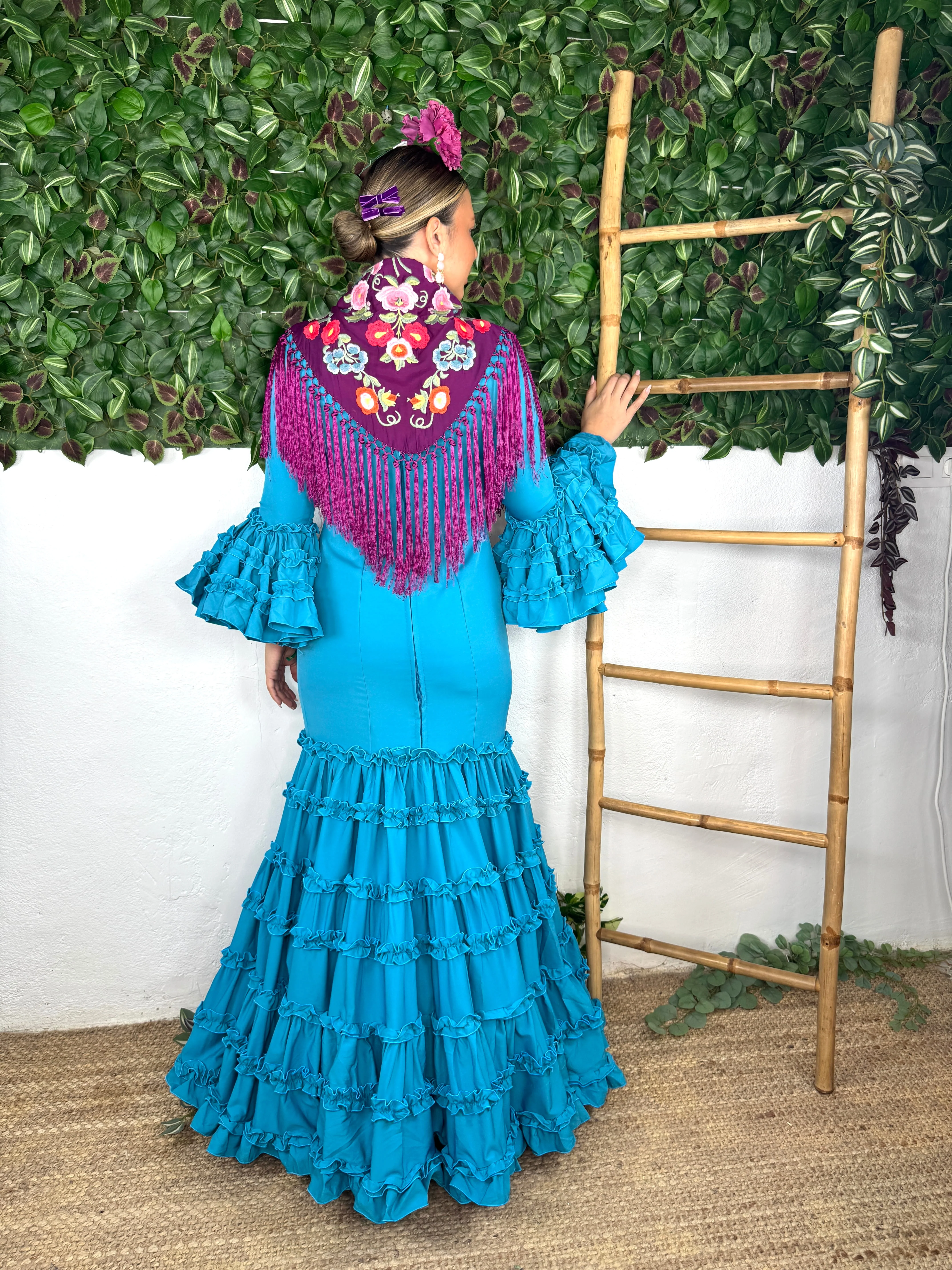 TRAJE DE FLAMENCA TARANTO LISO - Image 4